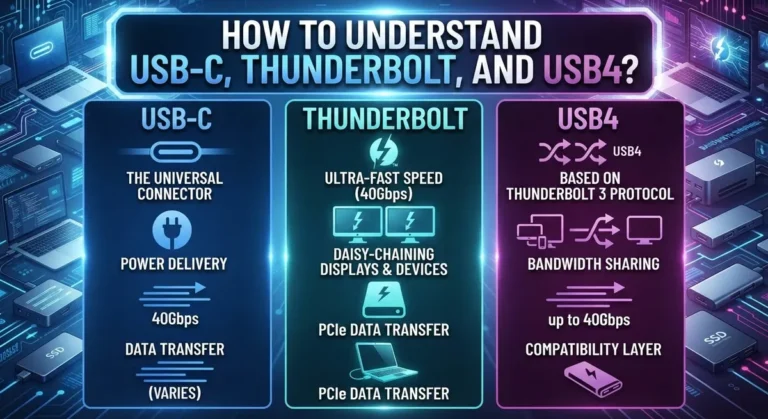 How to Understand USB-C, Thunderbolt, and USB4?